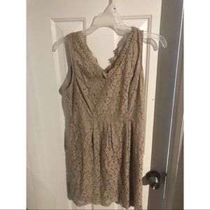 Beige formal lace dress